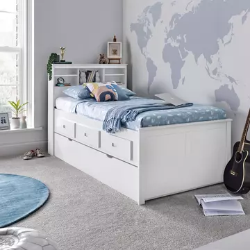 Buy Veera White Guest Bed Single, Colour: White, Size: Single (3ft), Width: 101.5 from Furnituretta