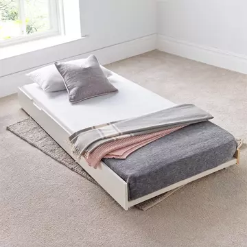 Buy Tyler White Trundle Only, Colour: White, Size: Single (3ft), Width: 93 from Furnituretta