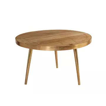 Buy Light Gold  Round Coffee Table, Colour: Light Gold, Width: 80 from Furnituretta
