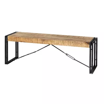 Buy Cosmo Industrial Metal & Wood Bench from Furnituretta