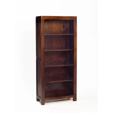 Buy Toko Dark Mango Large Open Bookcase, Colour: Dark Brown, Width: 75 from Furnituretta