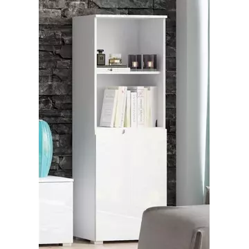 Buy Tenby White Short Narrow Bookcase from Furnituretta