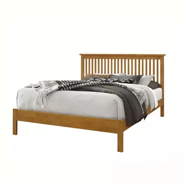 Buy Ascot Wooden King Size Bed Oak, Colour: Oak, Size: 5ft/King , Item Width: 162 from Furnituretta