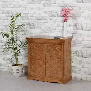 Buy Artwork Mango Wood Sideboard With 2 Doors from Furnituretta