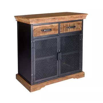 Buy Metropolis Industrial 2 Drawer Sideboard from Furnituretta