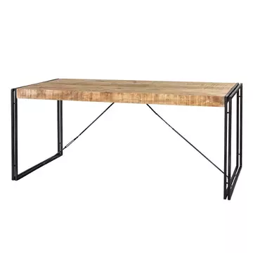 Buy Cosmo Industrial Metal & Wood Dining Table - Medium from Furnituretta