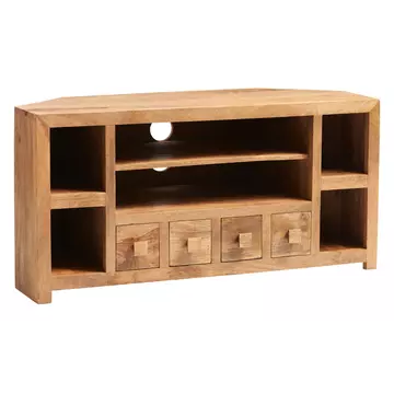 Buy Toko Light Mango Corner TV Unit from Furnituretta