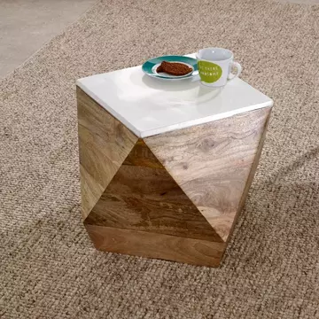 Buy Alfie Side Table Solid Mango Wood from Furnituretta