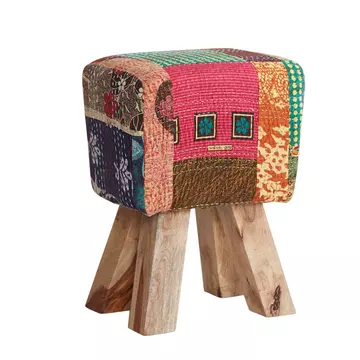 Buy Multi Colour Fabric Stool from Furnituretta