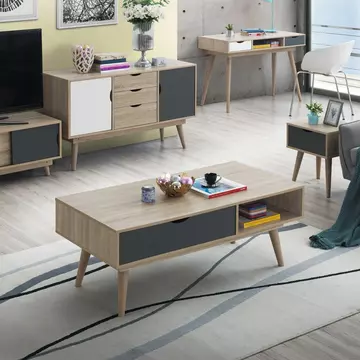 Buy Alford 1 Grey Drawer Coffee Table from Furnituretta