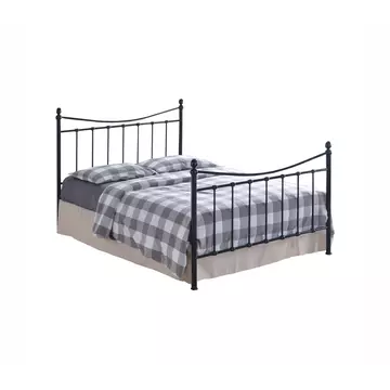 Buy Alderley Metal King Size Bed Black, Colour: Black, Size: 5ft/King , Item Width: 155 from Furnituretta