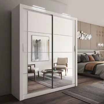 Buy Arti AR-03 Sliding Door Wardrobe White Matt 181cm, Colour: White Matt, Width: 181 from Furnituretta