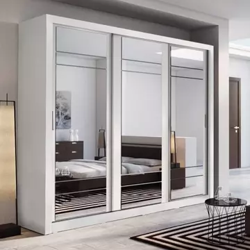 Buy Arti AR-02 Sliding Door Wardrobe White Matt 250cm, Colour: White Matt, Width: 250 from Furnituretta
