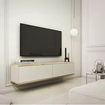 Buy Oro Floating TV Cabinet 135cm Beige, Colour: Beige, Width: 135 from Furnituretta