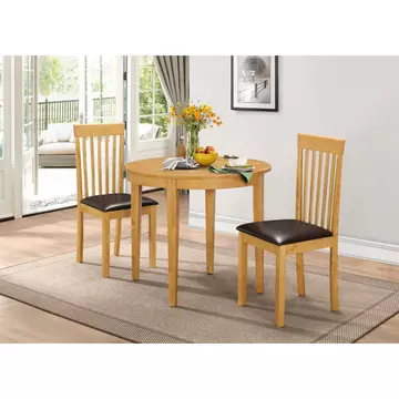 Buy Lunar Dining Set with 2 Chairs Oak, Colour: Oak from Furnituretta