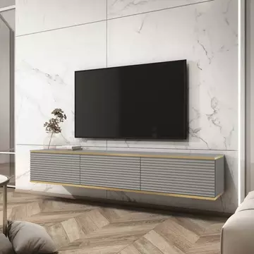 Buy Moro Floating TV Cabinet Grey 175cm, Colour: Grey, Item Width: 175 from Furnituretta
