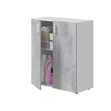 Buy Alford 2 Door Wide Universal Wall Storage Cupboard Grey and White from Furnituretta