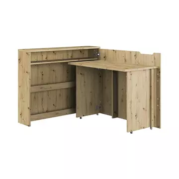 Buy Work Concept Convertible Hidden Desk with Storage Oak Artisan, Colour: Oak Artisan, Width: 115, Side: Right from Furnituretta