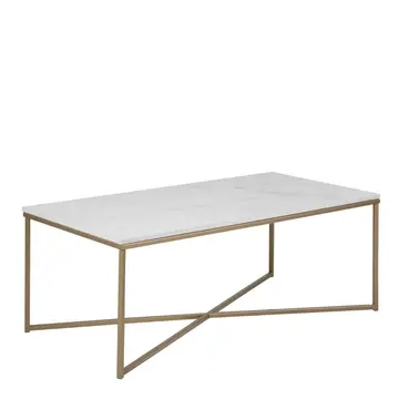 Buy Alisma Coffee Table with White Marble Top from Furnituretta