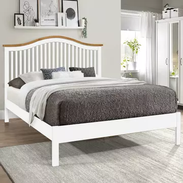 Buy Chester White King Size Bed Frame, Colour: White, Size: 5ft/King , Item Width: 162 from Furnituretta