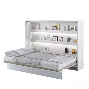 Buy BC-04 Horizontal Wall Bed Concept White Gloss 140cm, Colour: White Gloss, Size: 140 x 200cm from Furnituretta