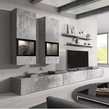 Buy Baros 10 Entertainment TV Unit Concrete Grey, Colour: Concrete Grey, Width: 270 from Furnituretta