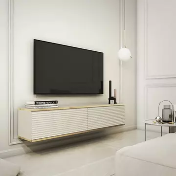 Buy Moro Floating TV Cabinet Beige 135cm, Colour: Beige, Width: 135 from Furnituretta