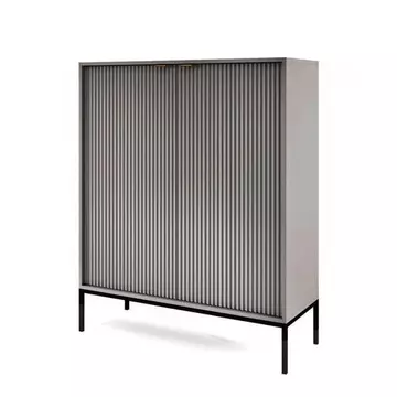 Buy Nova Highboard Cabinet Grey Matt 104cm, Colour: Grey Matt, Width: 104 from Furnituretta