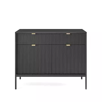 Buy Nova Sideboard Cabinet Black Matt 104cm, Colour: Black Matt, Width: 104 from Furnituretta