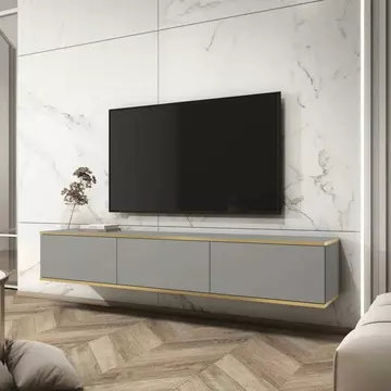 Buy Oro Floating TV Cabinet Grey 175cm, Colour: Grey, Item Width: 175 from Furnituretta