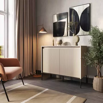 Buy Trend TR-02 Sideboard Cabinet Beige 98cm, Colour: Beige, Width: 98 from Furnituretta