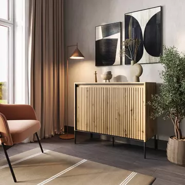 Buy Trend TR-02 Sideboard Cabinet Oak Artisan 98cm, Colour: Oak Artisan, Width: 98 from Furnituretta