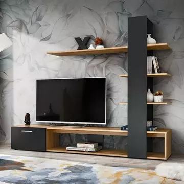 Buy Eco Entertainment TV Unit Black, Colour: Black, Width: 190 from Furnituretta