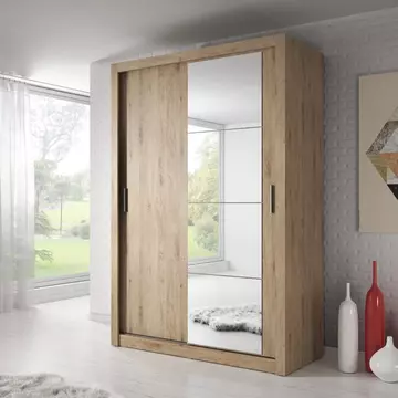 Buy Arti 6 - 2 Sliding Door Wardrobe Oak Shetland 120cm, Colour: Oak Shetland, Width: 120 from Furnituretta