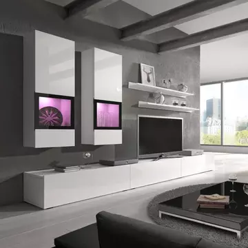 Buy Baros 10 Entertainment TV Unit White Gloss, Colour: White Gloss, Width: 270 from Furnituretta