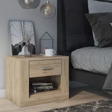 Buy Idea ID-07 Bedside Cabinet Oak San Remo, Colour: Oak San Remo, Width: 50 from Furnituretta