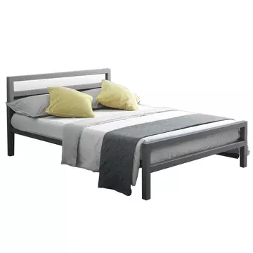 Buy City Block Grey Small Double Bed, Colour: Grey, Size: 4ft/Small Double, Item Width: 123.5 from Furnituretta