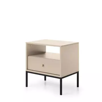 Buy Mono Bedside Cabinet Beige, Colour: Beige, Width: 54 from Furnituretta