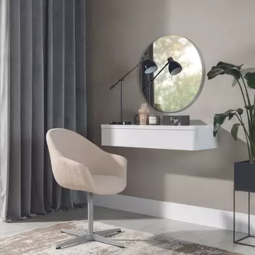 Buy Navene Floating Dressing Table White 100cm, Colour: White, Width: 100 from Furnituretta