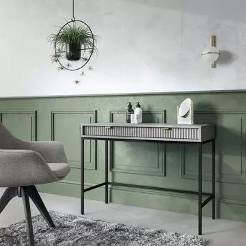 Buy Nova Desk Grey Matt 104cm, Colour: Grey Matt, Width: 104 from Furnituretta