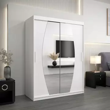 Buy Elypse Sliding Door Wardrobe White 150cm, Colour: White, Item Width: 150 from Furnituretta