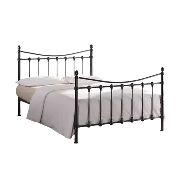 Buy Florida Black Metal Single Bed, Colour: Black, Size: 3ft/Single, Item Width: 110 from Furnituretta