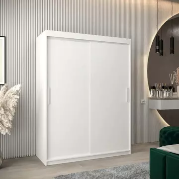 Buy Tokyo Sliding Door Wardrobe White 150cm, Colour: White, Width: 150 from Furnituretta