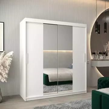 Buy Tokyo I Sliding Door Wardrobe White 180cm, Colour: White, Width: 180 from Furnituretta
