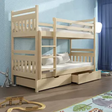Buy Wooden Bunk Bed Adas with Storage Pine, Colour: Pine, Mattresses: Without Mattresses from Furnituretta