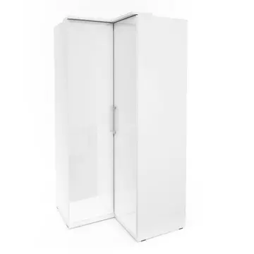 Buy Optima 16 Corner Wardrobe White, Colour: White, Item Width: 109 from Furnituretta