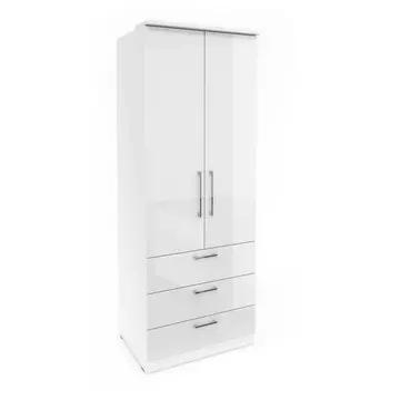 Buy Optima 68 - 2 Door Wardrobe White, Colour: White, Width: 80 from Furnituretta