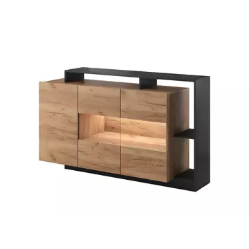 Buy Alva Display Sideboard Cabinet Oak Golden 155cm, Colour: Oak Golden, Width: 155 from Furnituretta