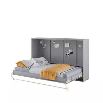 Buy CP-05 Horizontal Wall Bed Concept 120cm with Over Bed Unit Grey Matt, Colour: Grey Matt, Size: 120 x 200cm, Width: 215 from Furnituretta