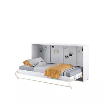 Buy CP-06 Horizontal Wall Bed Concept 90cm with Over Bed Unit White Gloss, Colour: White Gloss, Size: 90 x 200cm, Width: 215 from Furnituretta